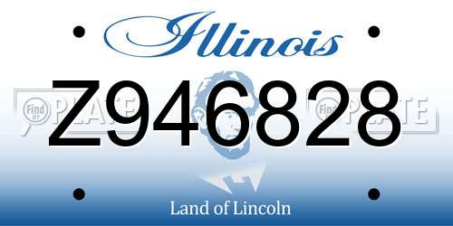 Z946828 Illinois License Plate