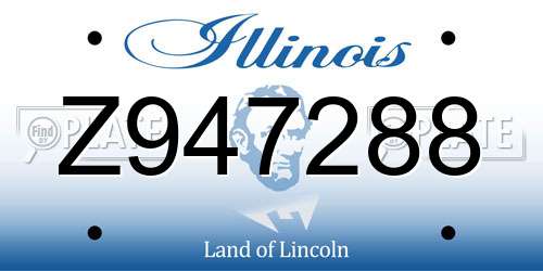 Z947288 Illinois License Plate