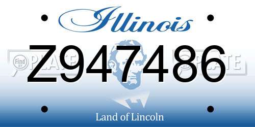 Z947486 Illinois License Plate