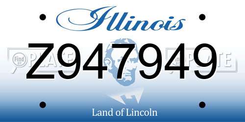 Z947949 Illinois License Plate