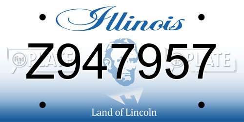 Z947957 Illinois License Plate