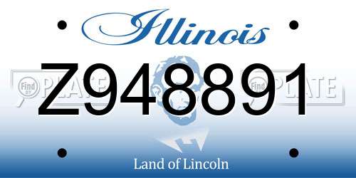 Z948891 Illinois License Plate