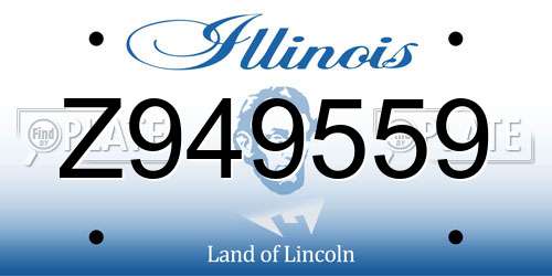 Z949559 Illinois License Plate