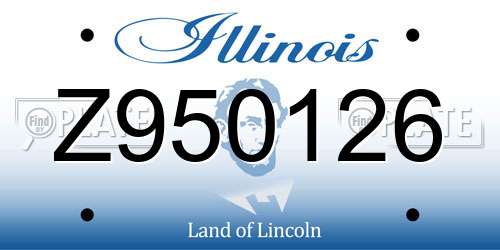 Z950126 Illinois License Plate