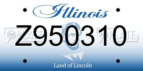 Z950310 Illinois License Plate