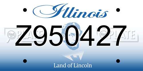 Z950427 Illinois License Plate