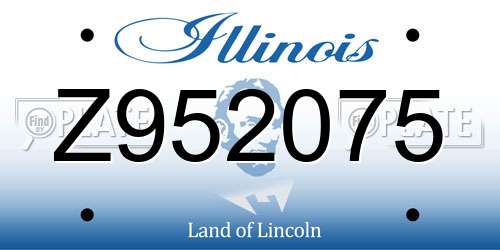 Z952075 Illinois License Plate