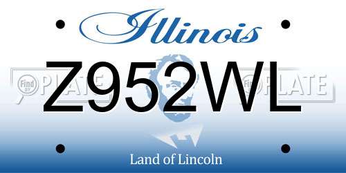 Z952WL Illinois License Plate