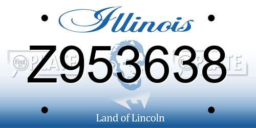 Z953638 Illinois License Plate