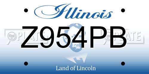 Z954PB Illinois License Plate