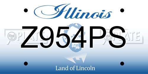 Z954PS Illinois License Plate