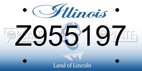 Z955197 Illinois License Plate