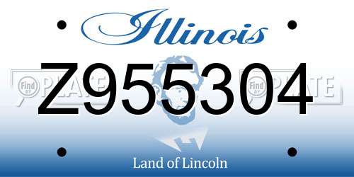 Z955304 Illinois License Plate