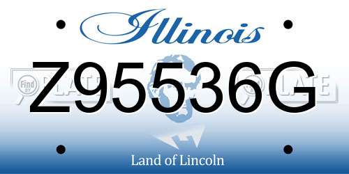 Z95536G Illinois License Plate