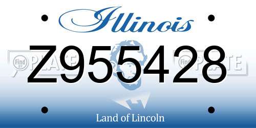 Z955428 Illinois License Plate