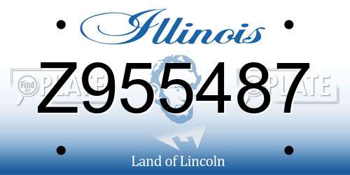 Z955487 Illinois License Plate