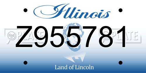 Z955781 Illinois License Plate