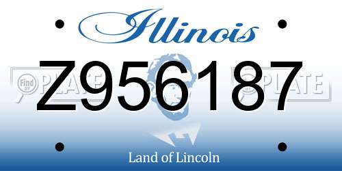 Z956187 Illinois License Plate