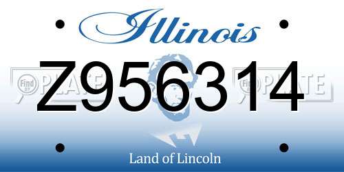 Z956314 Illinois License Plate