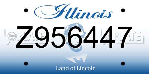 Z956447 Illinois License Plate
