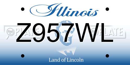 Z957WL Illinois License Plate