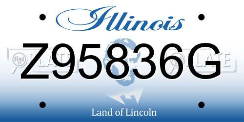 Z95836G Illinois License Plate