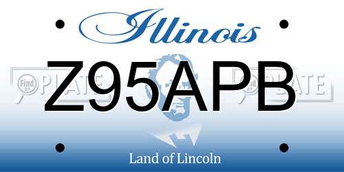 Z95APB Illinois License Plate