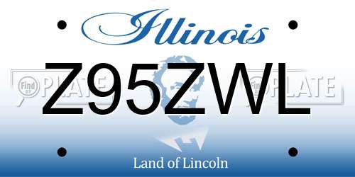 Z95ZWL Illinois License Plate