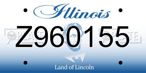 Z960155 Illinois License Plate