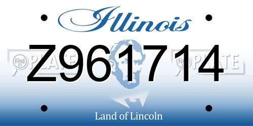 Z961714 Illinois License Plate