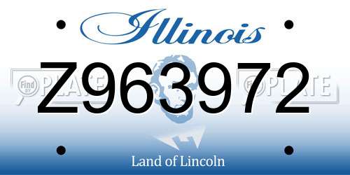 Z963972 Illinois License Plate