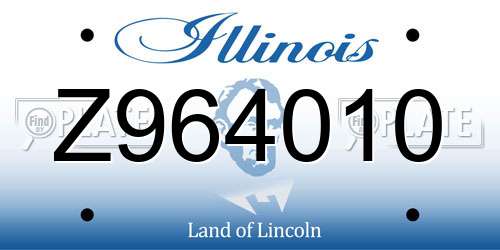 Z964010 Illinois License Plate