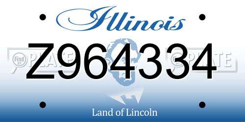 Z964334 Illinois License Plate
