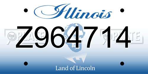 Z964714 Illinois License Plate