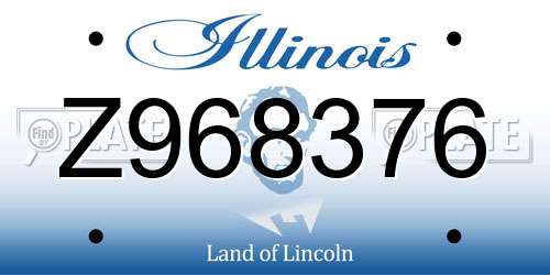 Z968376 Illinois License Plate