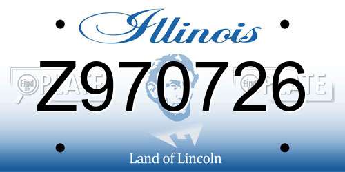 Z970726 Illinois License Plate