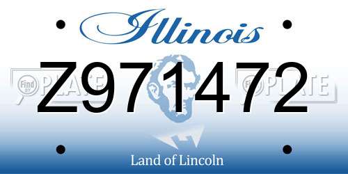 Z971472 Illinois License Plate