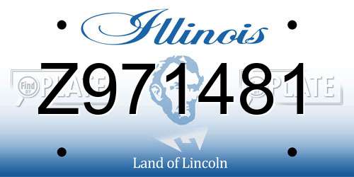 Z971481 Illinois License Plate
