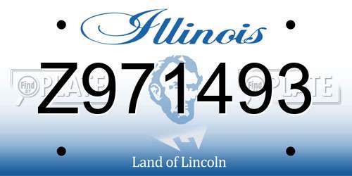 Z971493 Illinois License Plate