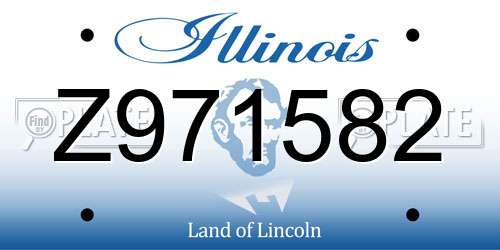 Z971582 Illinois License Plate
