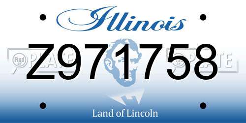 Z971758 Illinois License Plate