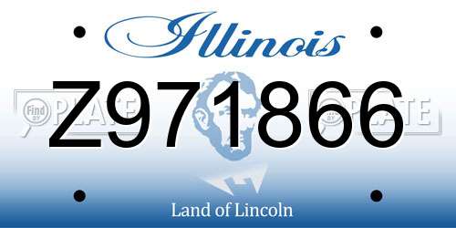 Z971866 Illinois License Plate