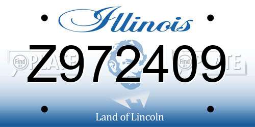 Z972409 Illinois License Plate
