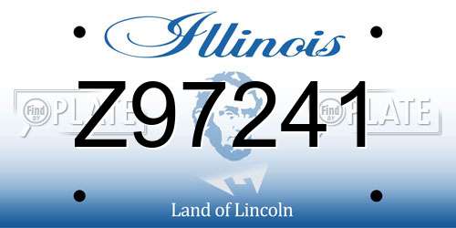 Z97241 Illinois License Plate