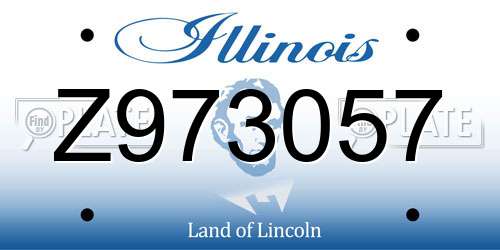 Z973057 Illinois License Plate