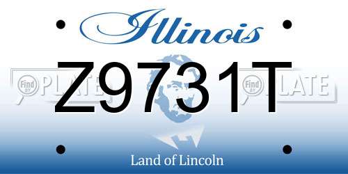 Z9731T Illinois License Plate