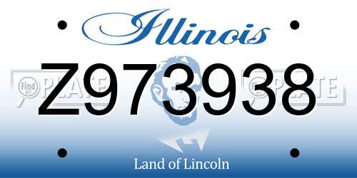 Z973938 Illinois License Plate