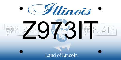Z973IT Illinois License Plate