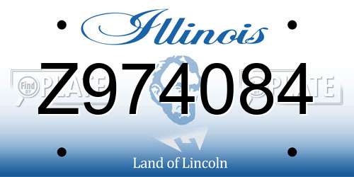 Z974084 Illinois License Plate