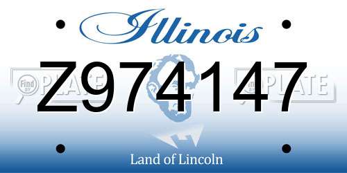 Z974147 Illinois License Plate
